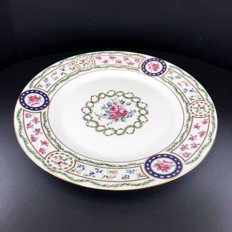 【美品】HAVILAND アビランド／ルーブシエンヌ マリーアントワネット プレート 皿／26cm／陶器／マルチカラー／M03204C