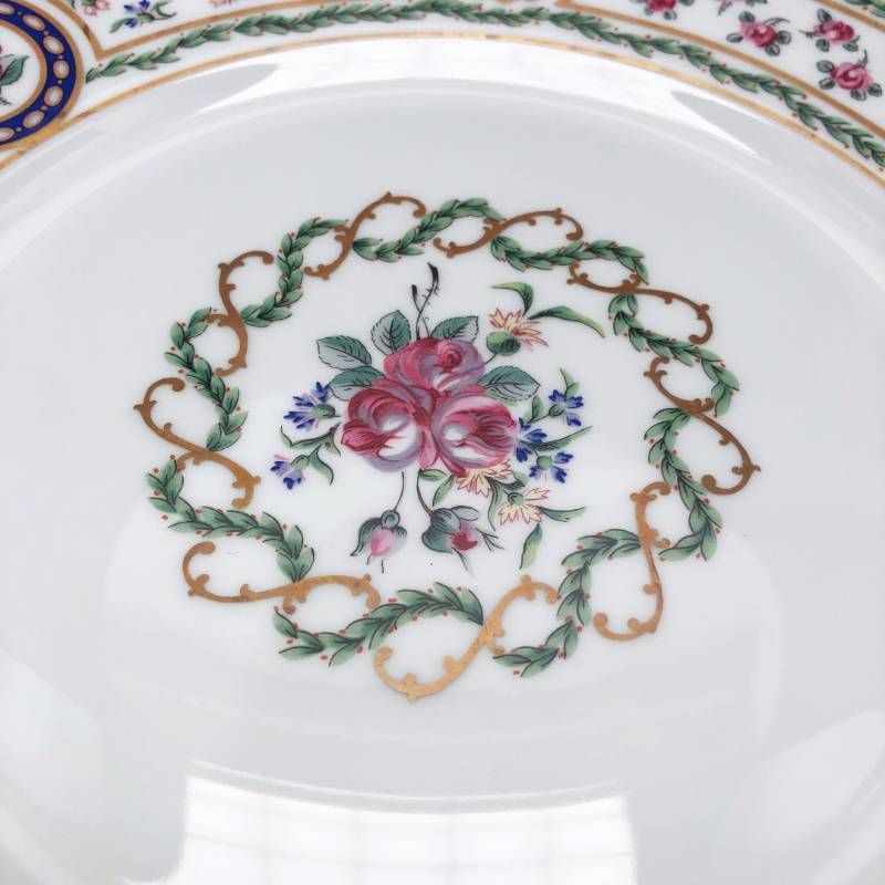 【美品】HAVILAND アビランド／ルーブシエンヌ マリーアントワネット プレート 皿／26cm／陶器／マルチカラー／M03204C