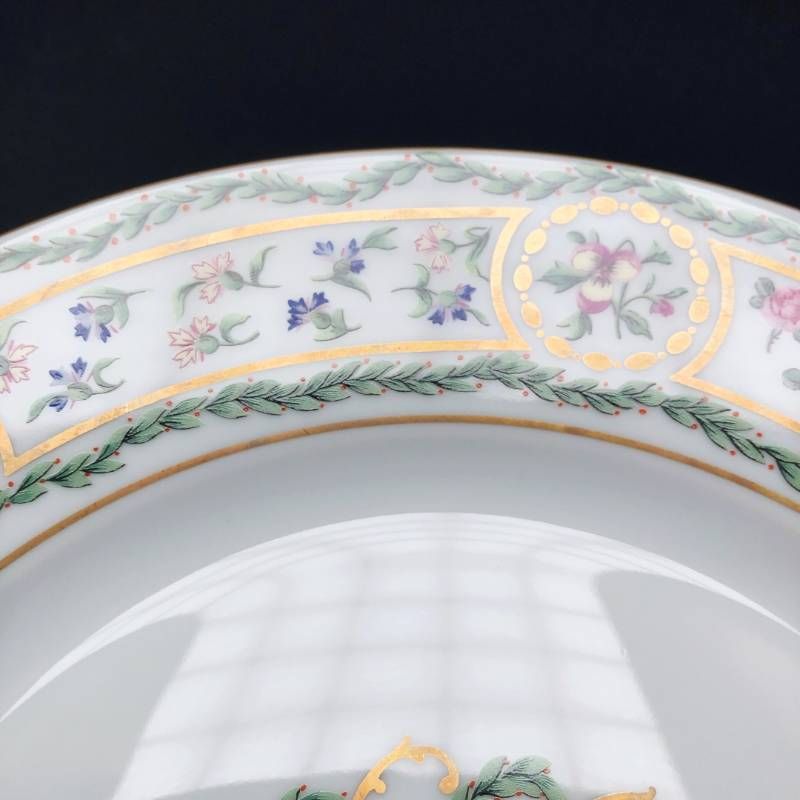 【美品】HAVILAND アビランド／ルーブシエンヌ マリーアントワネット プレート 皿／26cm／陶器／マルチカラー／M03204C