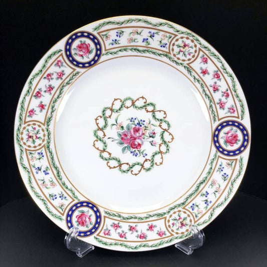 【美品】HAVILAND アビランド／ルーブシエンヌ マリーアントワネット プレート 皿／26cm／陶器／マルチカラー／M03204D
