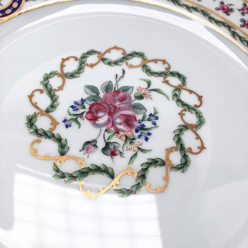 【美品】HAVILAND アビランド／ルーブシエンヌ マリーアントワネット プレート 皿／26cm／陶器／マルチカラー／M03204D