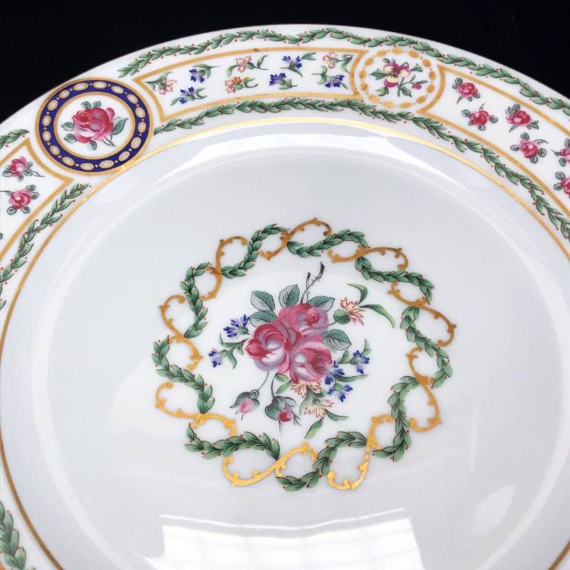 【美品】HAVILAND アビランド／ルーブシエンヌ マリーアントワネット ペア プレート 皿 2枚 セット／26cm／陶器／マルチカラー／M03204E