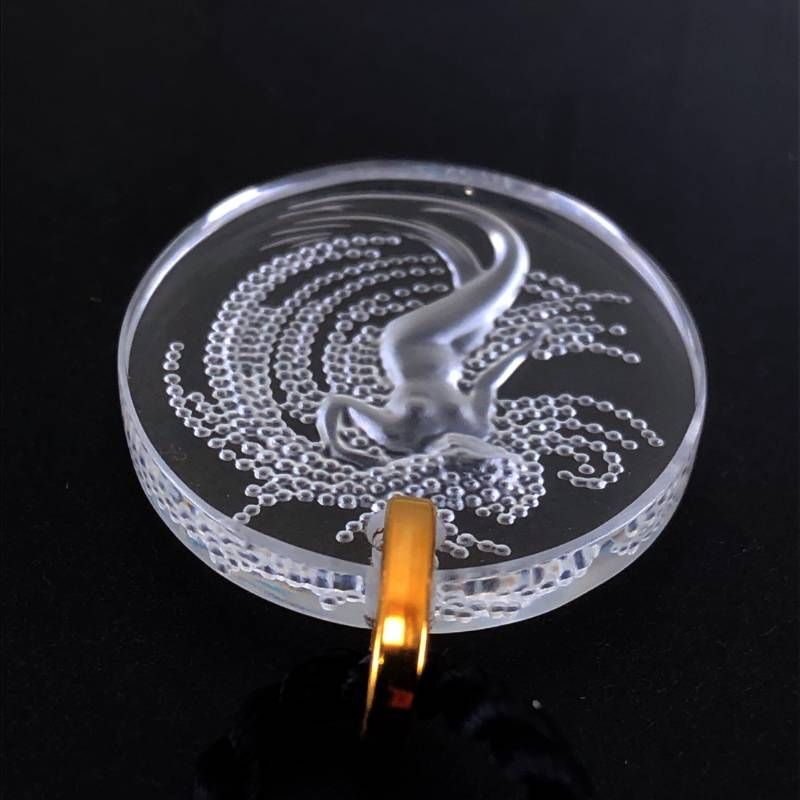 【限定・美品】Lalique ラリック／ナイアード ペンダント チャーム ネックレス／フロステッド／クリア