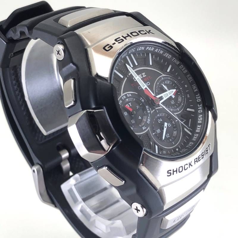CASIO カシオ／GIEZ GS-1300／ソーラークォーツ／ラバー／ブラック・シルバー