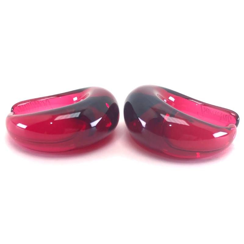 【美品】Baccarat バカラ／イヤーカフ イヤリング ／クリスタルグラス／レッド／BC620