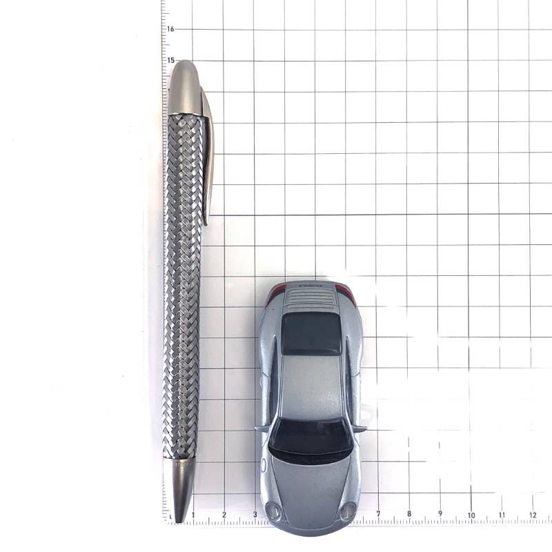 【希少・美品・ミニカー・取説・ケース付き】PORSCHE DESIGN ポルシェデザイン／P’3110 テックフレックス ボールペン／ポルシェCarreraモデルカー付／シルバー