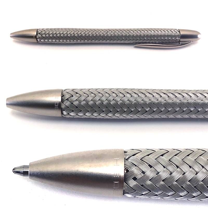 【希少・美品・ミニカー・取説・ケース付き】PORSCHE DESIGN ポルシェデザイン／P’3110 テックフレックス ボールペン／ポルシェCarreraモデルカー付／シルバー