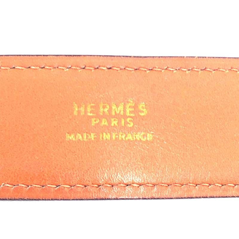 【 希少・ヴィンテージ】HERMES エルメス／Hバックル ベルト／レザー／ゴールド・ブラック