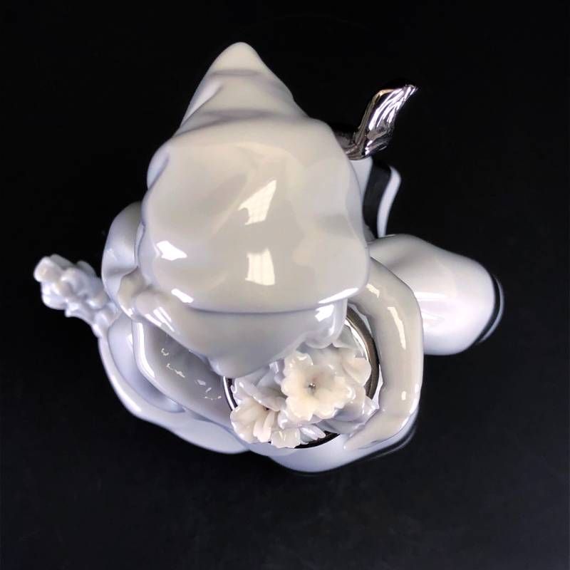 【美品・箱付き】LLADRO リヤドロ／花と少女 春が来た リ・デコ コレクション／5223／陶器／ホワイト・シルバー