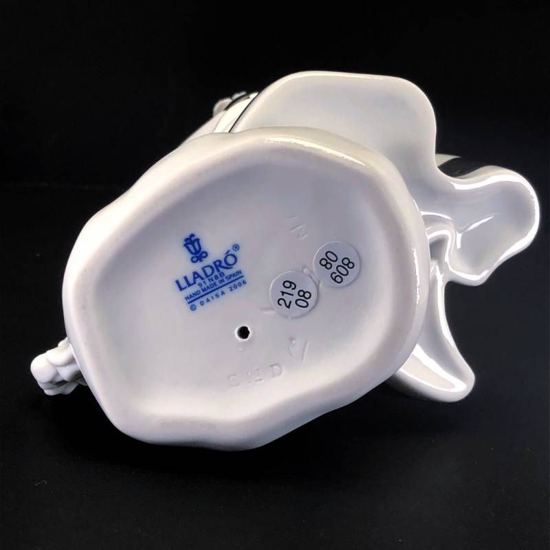 【美品・箱付き】LLADRO リヤドロ／花と少女 春が来た リ・デコ コレクション／5223／陶器／ホワイト・シルバー
