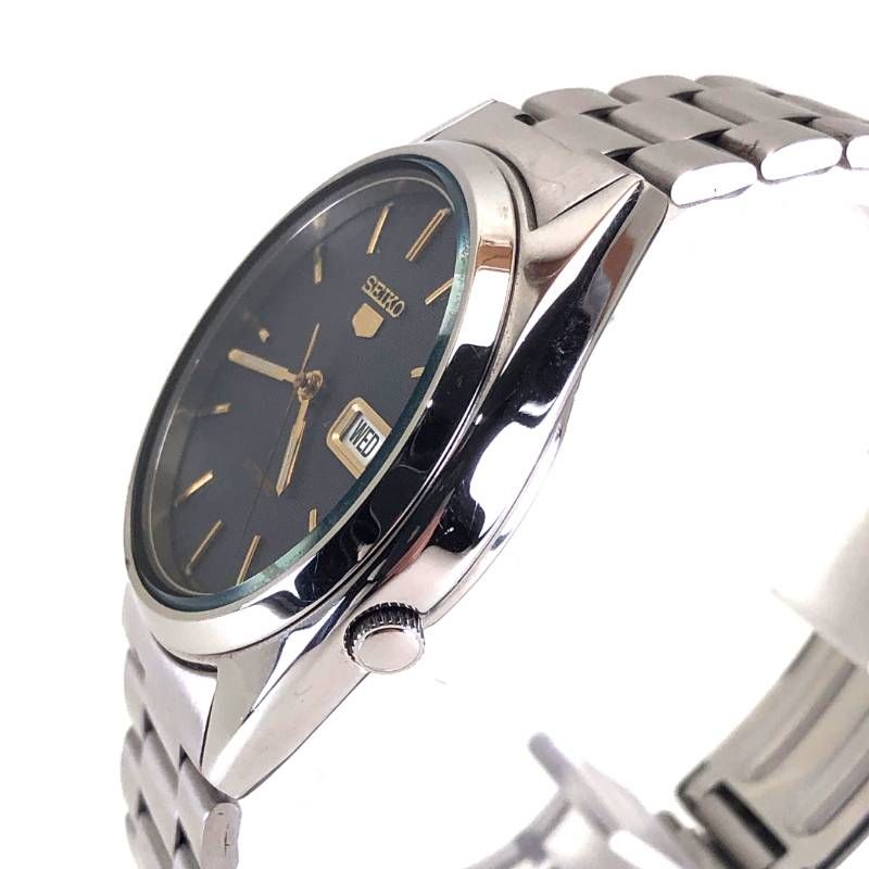 【美品】SEIKO セイコー／セイコー5 7S26-3040／自動巻き／ステンレス／シルバー・ブラック