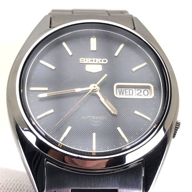 【美品】SEIKO セイコー／セイコー5 7S26-3040／自動巻き／ステンレス／シルバー・ブラック