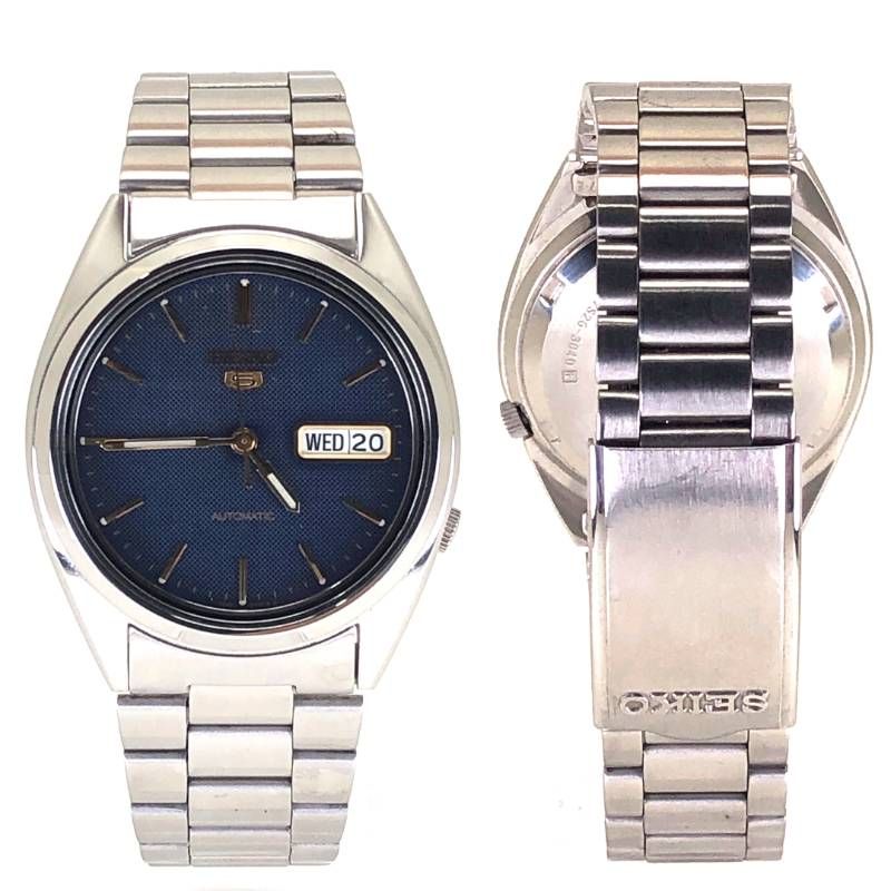 【美品】SEIKO セイコー／セイコー5 7S26-3040／自動巻き／ステンレス／シルバー・ブラック