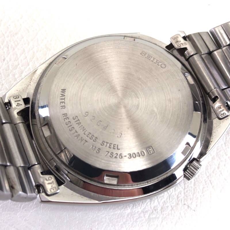 【美品】SEIKO セイコー／セイコー5 7S26-3040／自動巻き／ステンレス／シルバー・ブラック