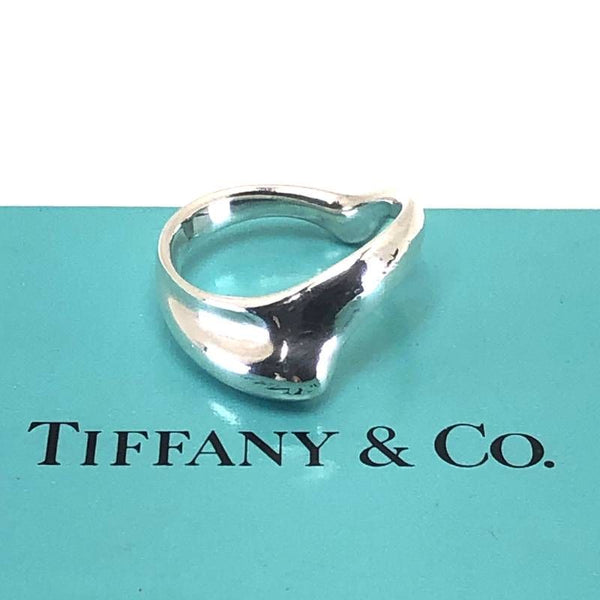 【美品・箱・保管袋付き】Tiffany ティファニー／エルサ ペレッティ カーブドハートリング／約10号／SV925／シルバー
