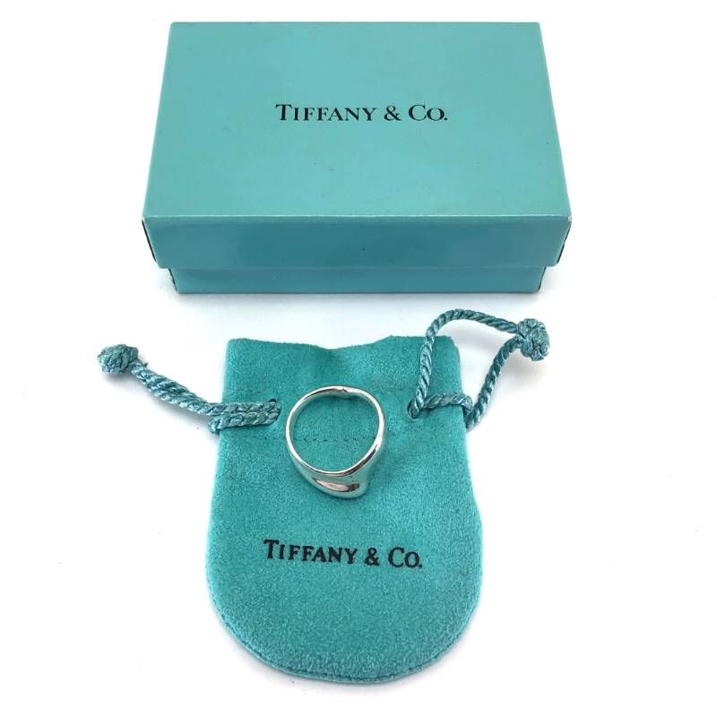 【美品・箱・保管袋付き】Tiffany ティファニー／エルサ ペレッティ カーブドハートリング／約10号／SV925／シルバー