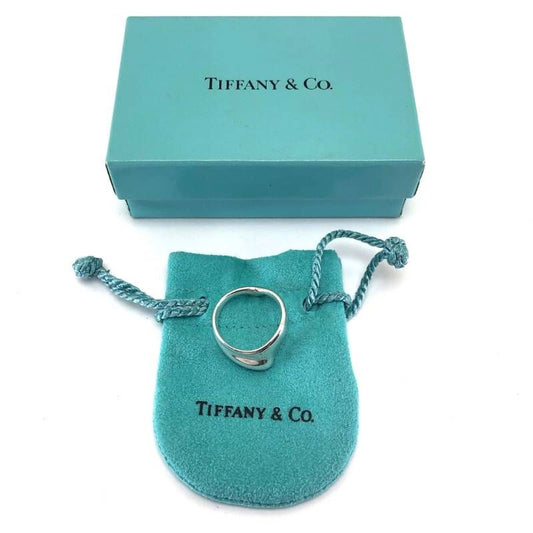 【美品・箱・保管袋付き】Tiffany ティファニー／エルサ ペレッティ カーブドハートリング／約10号／SV925／シルバー