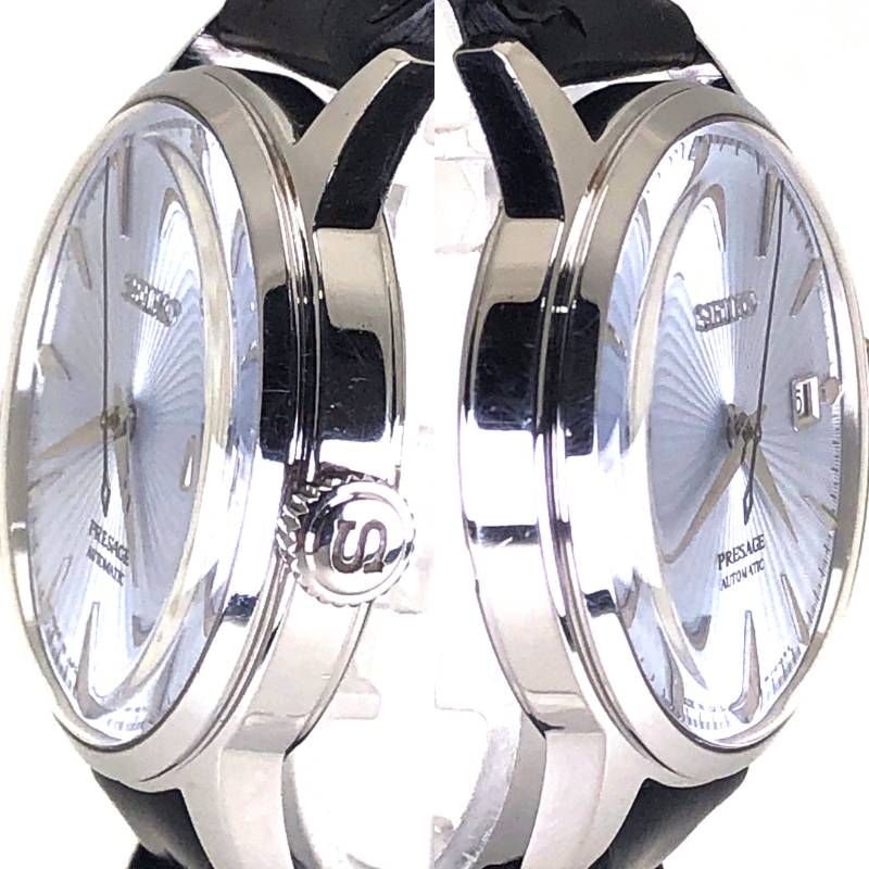 【美品】SEIKO セイコー／プレサージュ カクテルタイム 4R35-01T0／自動巻き／ステンレス／シルバー・ブラック