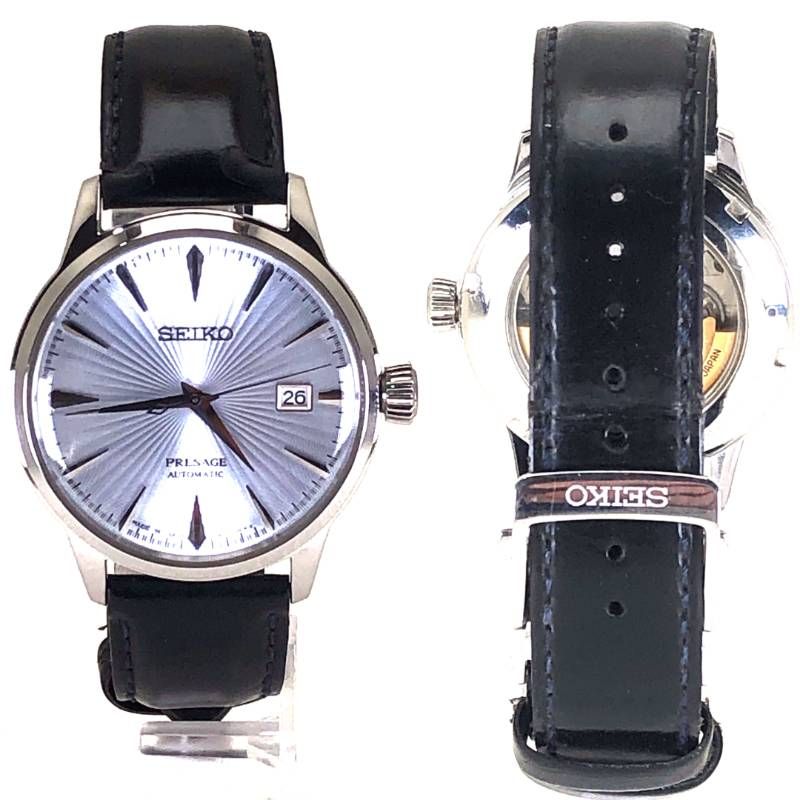 【美品】SEIKO セイコー／プレサージュ カクテルタイム 4R35-01T0／自動巻き／ステンレス／シルバー・ブラック