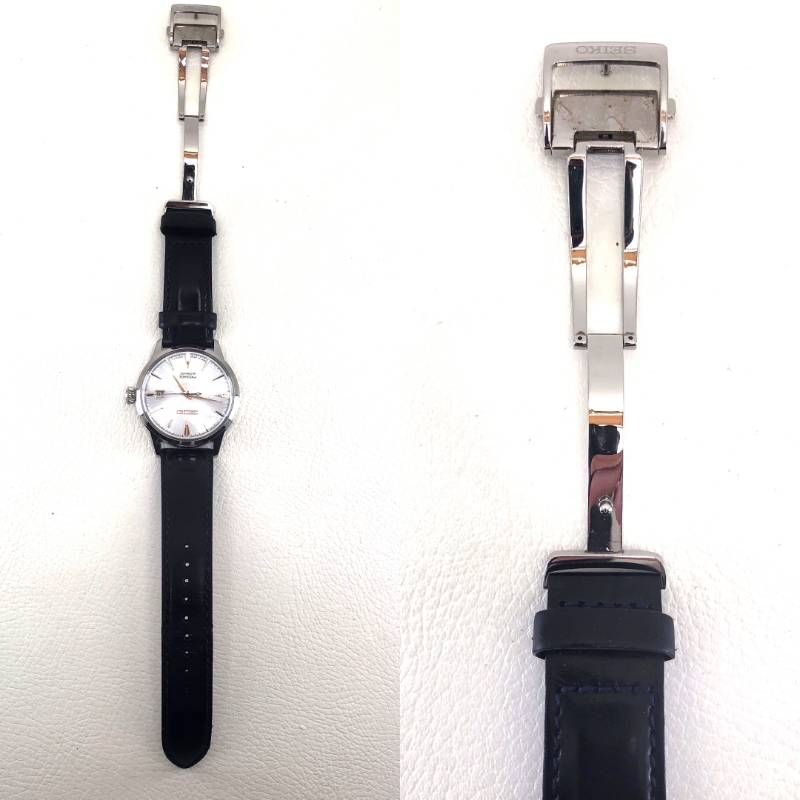 【美品】SEIKO セイコー／プレサージュ カクテルタイム 4R35-01T0／自動巻き／ステンレス／シルバー・ブラック