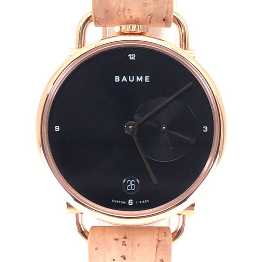 【美品】BAUME＆MERCIER ボーム＆メルシエ／ボーム 65850／クォーツ／ステンレス／ゴールド・ブラック