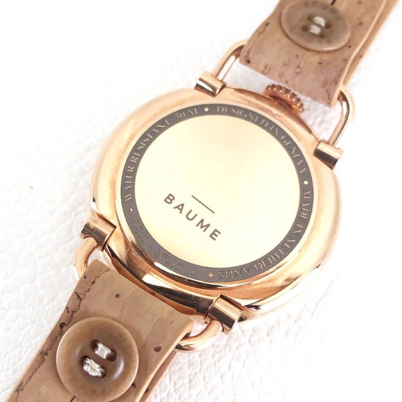 【美品】BAUME＆MERCIER ボーム＆メルシエ／ボーム 65850／クォーツ／ステンレス／ゴールド・ブラック