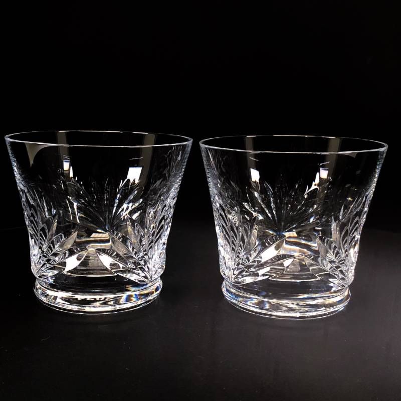 【美品・箱付き】Baccarat バカラ／ルテシア ペア タンブラー／クリスタルグラス／クリア／BC628