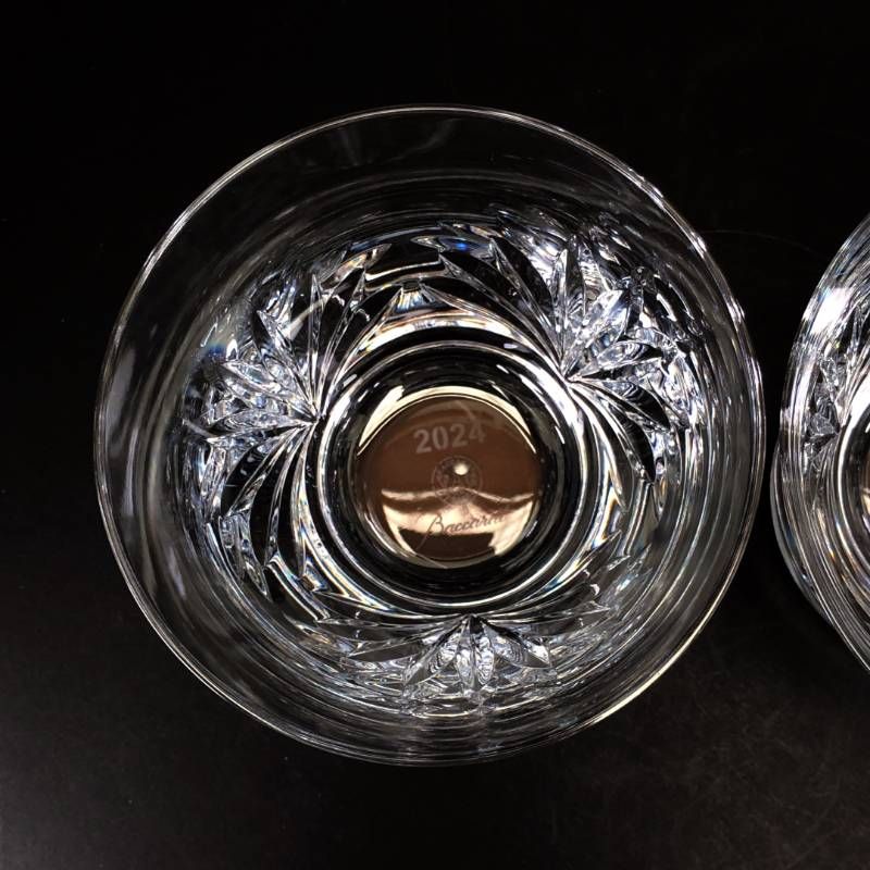 【美品・箱付き】Baccarat バカラ／ルテシア ペア タンブラー／クリスタルグラス／クリア／BC628