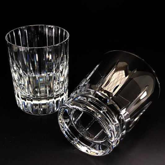 【美品・箱付き】Baccarat バカラ／ハーモニー アルルカン ペア タンブラー 2客／クリスタルグラス／クリア／BC629
