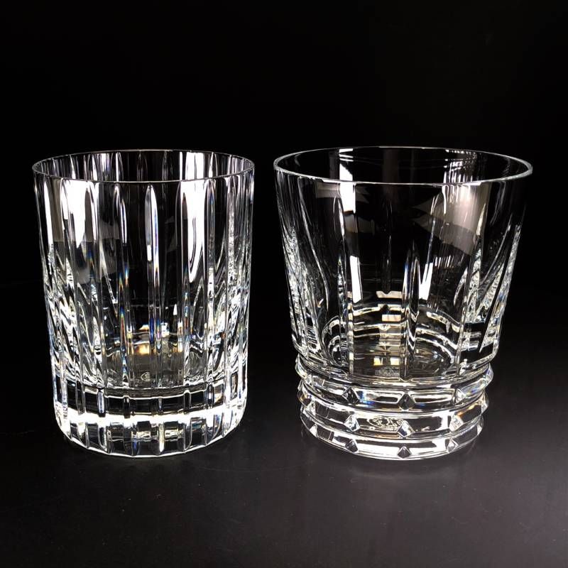 【美品・箱付き】Baccarat バカラ／ハーモニー アルルカン ペア タンブラー 2客／クリスタルグラス／クリア／BC629