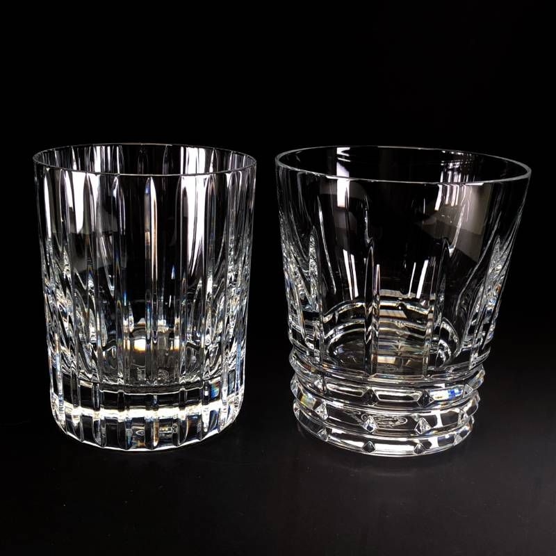 【美品・箱付き】Baccarat バカラ／ハーモニー アルルカン ペア タンブラー 2客／クリスタルグラス／クリア／BC629