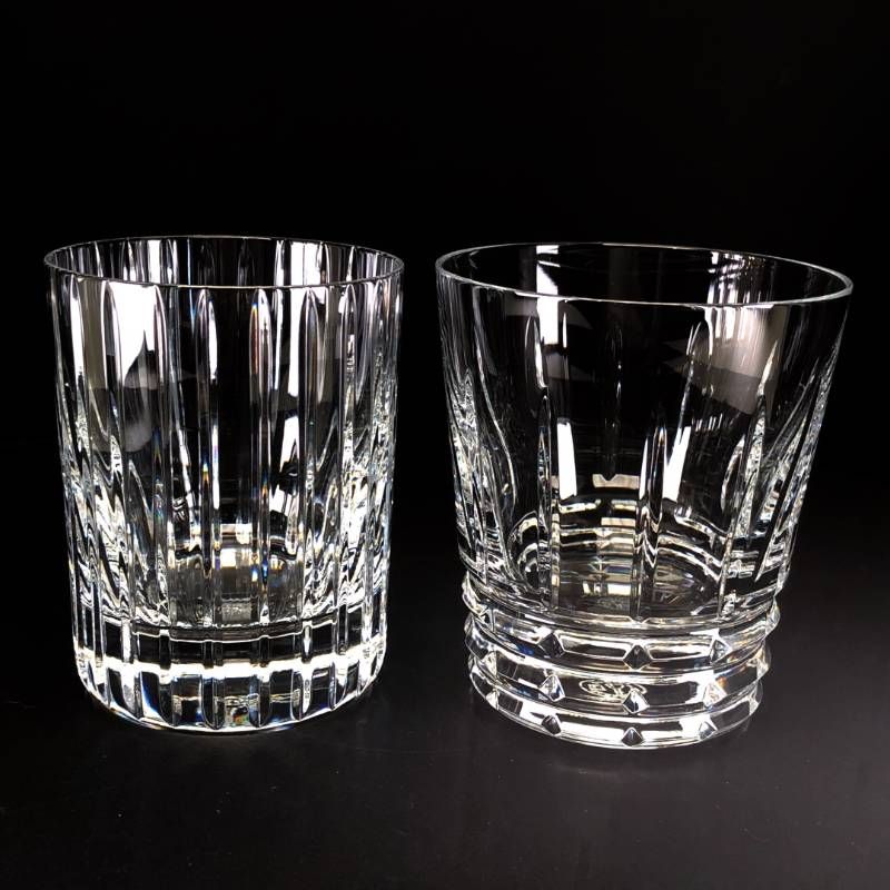 【美品・箱付き】Baccarat バカラ／ハーモニー アルルカン ペア タンブラー 2客／クリスタルグラス／クリア／BC629