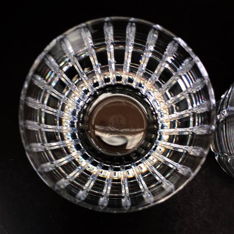 【美品・箱付き】Baccarat バカラ／ハーモニー アルルカン ペア タンブラー 2客／クリスタルグラス／クリア／BC629