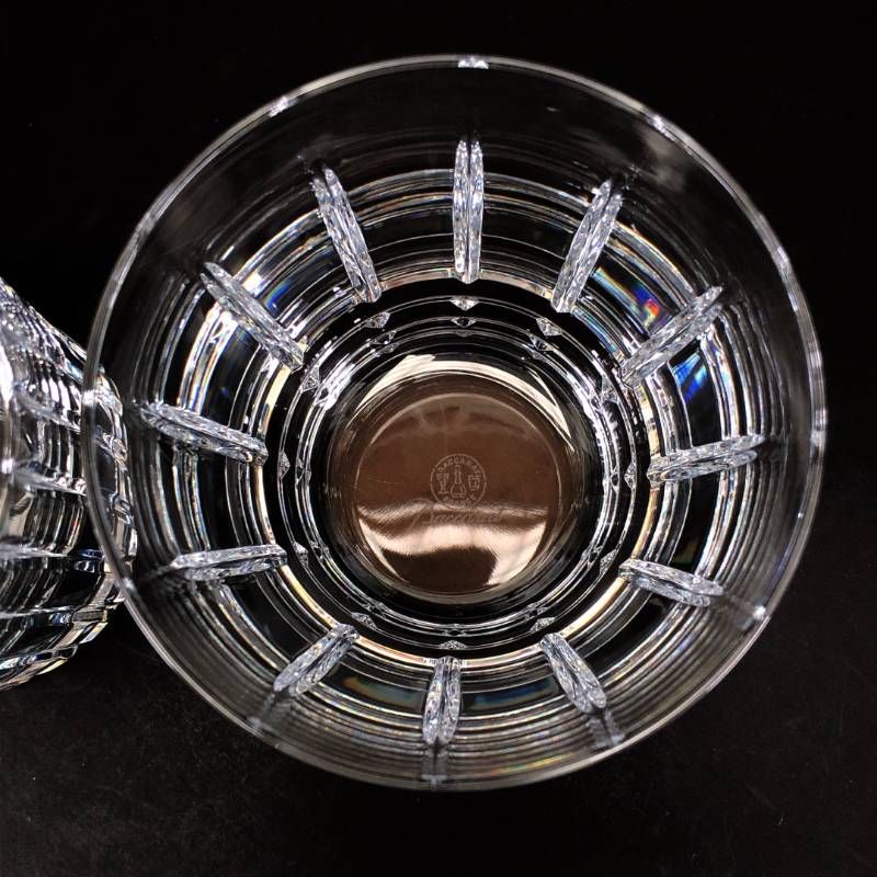 【美品・箱付き】Baccarat バカラ／ハーモニー アルルカン ペア タンブラー 2客／クリスタルグラス／クリア／BC629