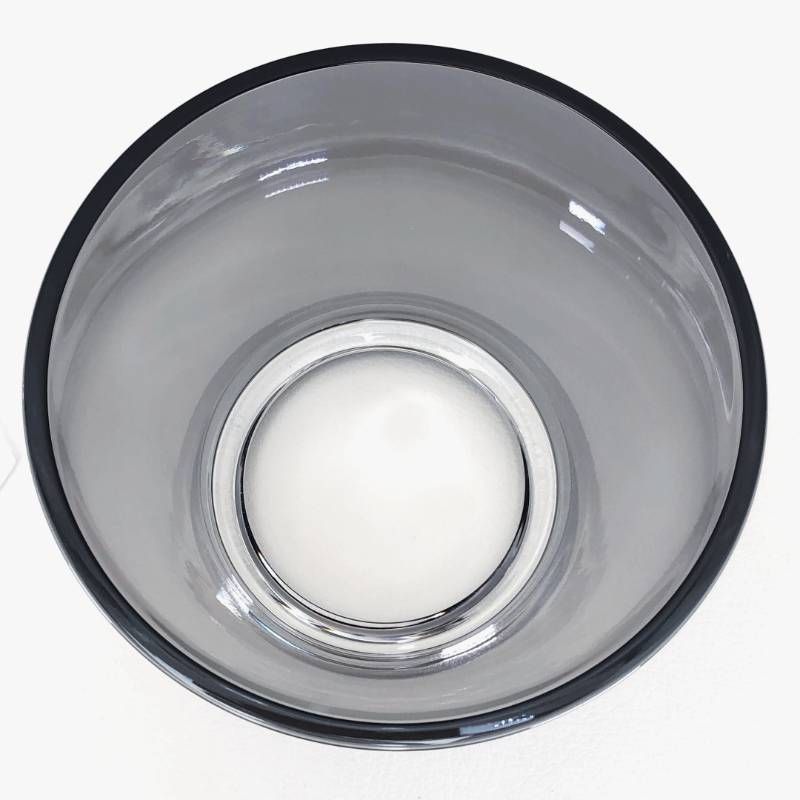 【美品】Baccarat バカラ／アワファイヤー キャンドルスタンド／グラス／クリア・シルバー／BC630