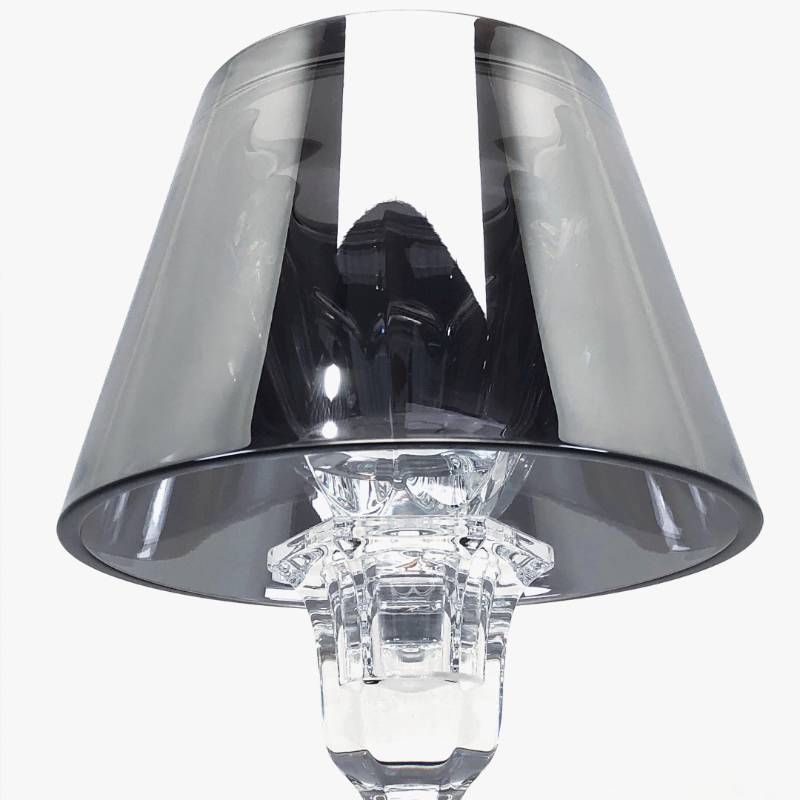 【美品】Baccarat バカラ／アワファイヤー キャンドルスタンド／グラス／クリア・シルバー／BC630