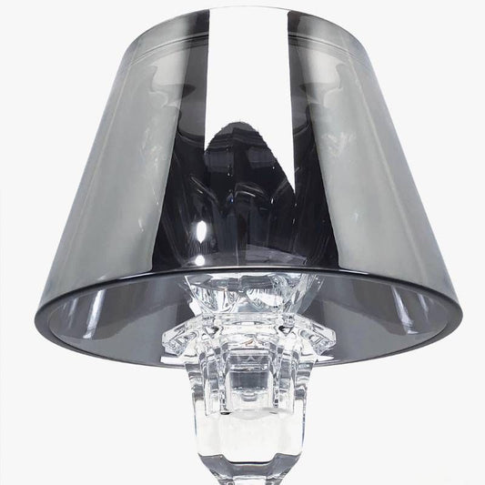【美品】Baccarat バカラ／アワファイヤー キャンドルスタンド／グラス／クリア・シルバー／BC630