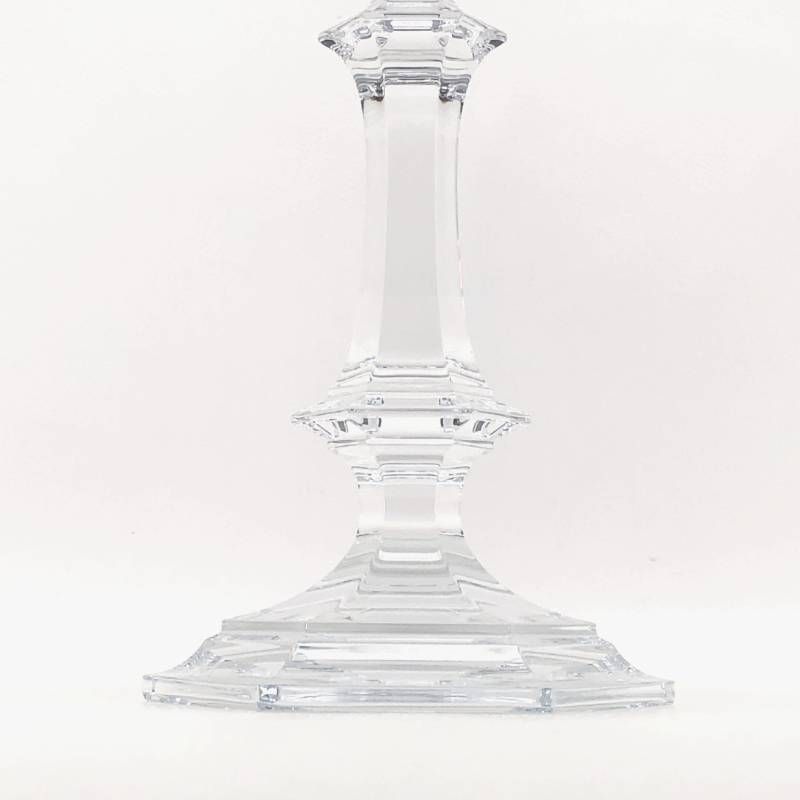 【美品】Baccarat バカラ／アワファイヤー キャンドルスタンド／グラス／クリア・シルバー／BC630