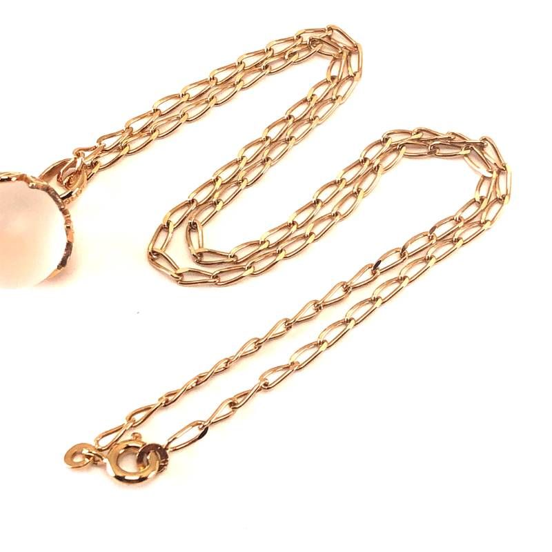 【美品・箱付き】Lalique ラリック／クリスタル ネックレス／グラス・GP／乳白色・ゴールド