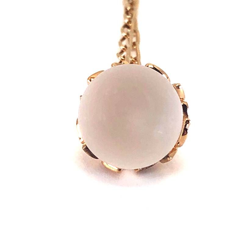 【美品・箱付き】Lalique ラリック／クリスタル ネックレス／グラス・GP／乳白色・ゴールド