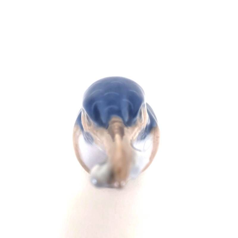 【美品】Royal Copenhagen ロイヤルコペンハーゲン／魚をくわえたカワセミ フィギュリン／陶器／マルチカラー