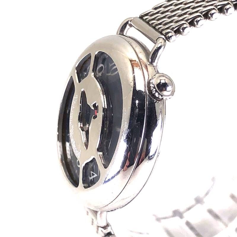 【電池交換済み】Vivienne Westwood ヴィヴィアンウエストウッド／オーブモチーフ レディース 腕時計 VW-9034／クォーツ／ステンレス／シルバー・ブラック／M03321