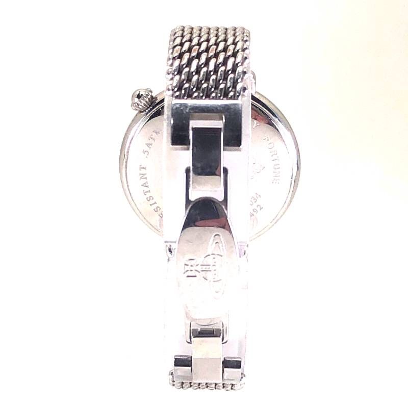 【電池交換済み】Vivienne Westwood ヴィヴィアンウエストウッド／オーブモチーフ レディース 腕時計 VW-9034／クォーツ／ステンレス／シルバー・ブラック／M03321