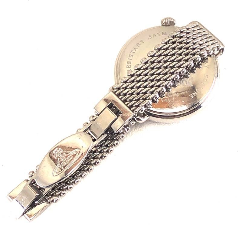 【電池交換済み】Vivienne Westwood ヴィヴィアンウエストウッド／オーブモチーフ レディース 腕時計 VW-9034／クォーツ／ステンレス／シルバー・ブラック／M03321