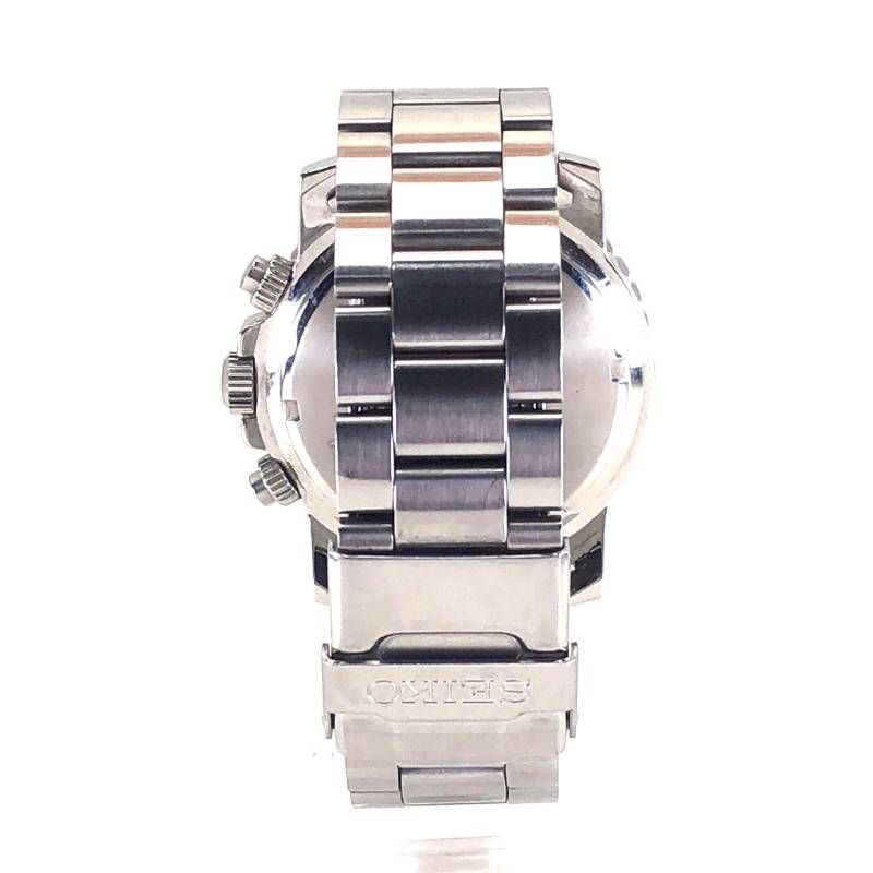 【美品・コマ付き】SEIKO セイコー／クロノグラフ ダイバーズ 7T62-0CV0／クォーツ／ステンレス／シルバー・ブラック
