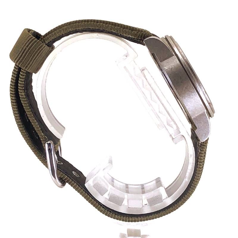 SEIKO セイコー／SUS 7N33-6050／クォーツ／ステンレス・キャンバス／シルバー・クリーム・カーキ