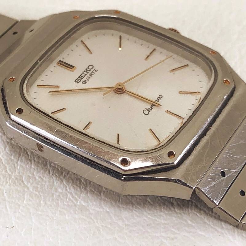 【訳あり・売り切り・電池交換済み】SEIKO セイコー／クロノス 7731-5130／クォーツ／ステンレス／シルバー・ホワイト