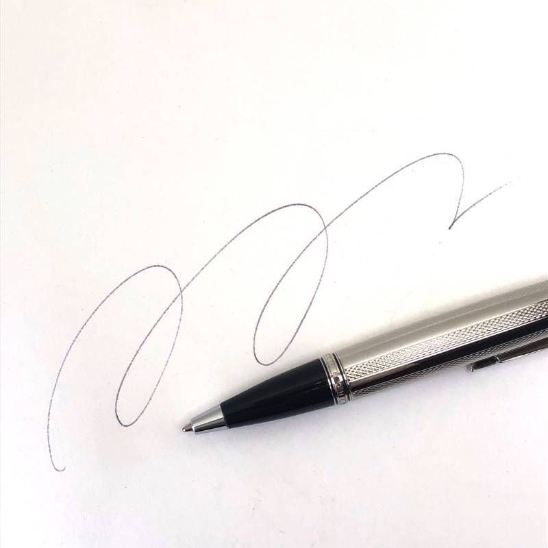 【美品・ケース付き】MONTBLANC モンブラン／ボエム ツイスト式 ボールペン／人口石・プラチナ仕上げ・レジン／ブラック・シルバー