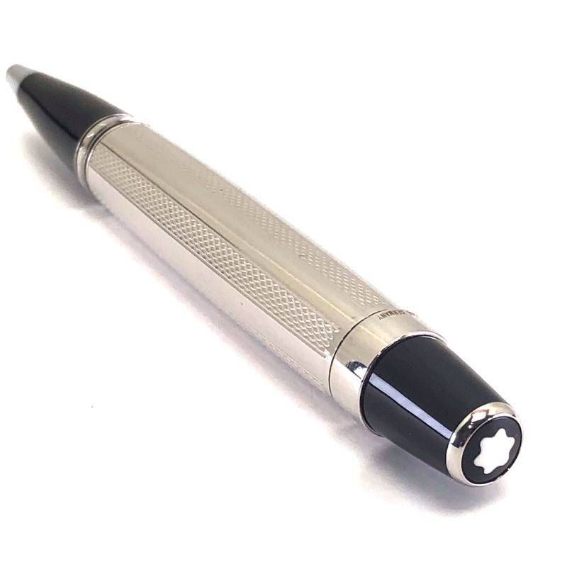 【美品・ケース付き】MONTBLANC モンブラン／ボエム ツイスト式 ボールペン／人口石・プラチナ仕上げ・レジン／ブラック・シルバー