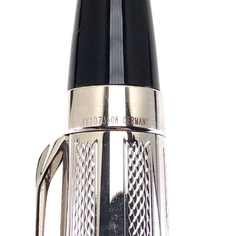 【美品・ケース付き】MONTBLANC モンブラン／ボエム ツイスト式 ボールペン／人口石・プラチナ仕上げ・レジン／ブラック・シルバー